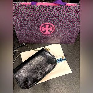 Tory Burch crossbody with removable strap Black Patent pebbled leather Bags incl
